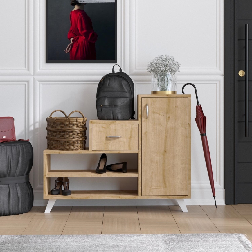 Batų dėžė RETRO 77x90 cm smėlio spalvos