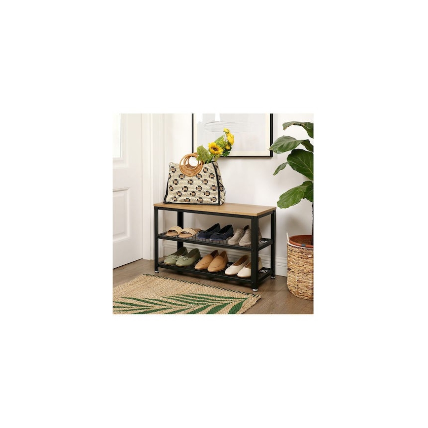 Batų spintelė DAVOR ruda/juoda