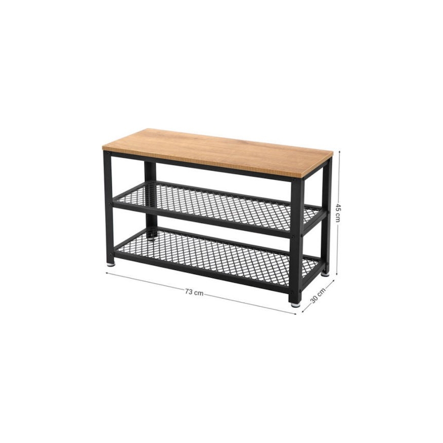 Batų spintelė DAVOR ruda/juoda