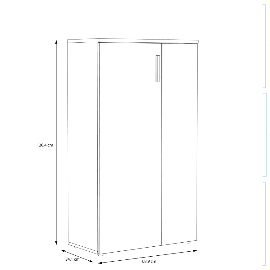Batų spintelė ETON, balta/pilka (betonas)