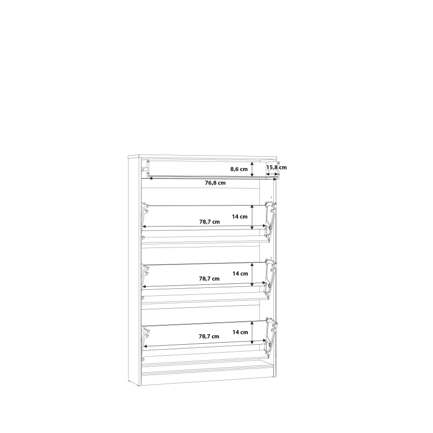 Batų spintelė KAVI, artisan ąžuolas