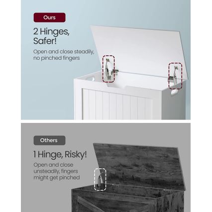 Batų spintelė TOVIAN, balta