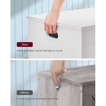 Batų spintelė TOVIAN, balta