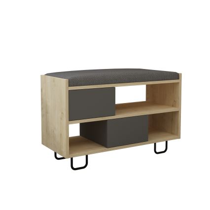 Batų dėžė TROY 53x83 cm smėlio/antracito spalvos