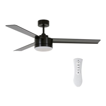 BAYSIDE 213033 - LED lubinis ventiliatorius LAGOON GX53/17W/230V juodas + nuotolinio valdymo pultas