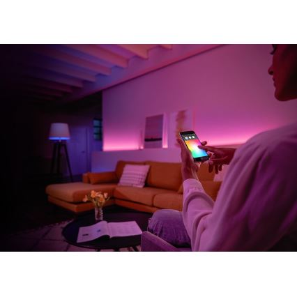 Bazinis komplektas Philips Hue WHITE AND COLOR AMBIANCE 2xE27/9W/230V 2000-6500K + sujungimo įrenginys