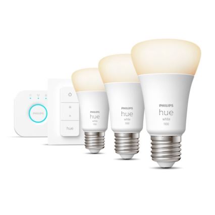 Bazinis komplektas Philips Hue WHITE 3xE27/9,5W 2700K + sujungimo įrenginys