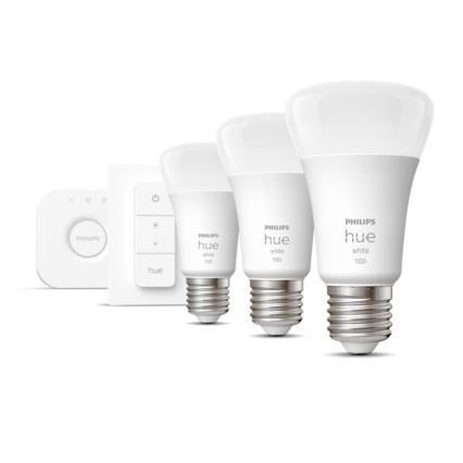 Bazinis komplektas Philips Hue WHITE 3xE27/9,5W 2700K + sujungimo įrenginys