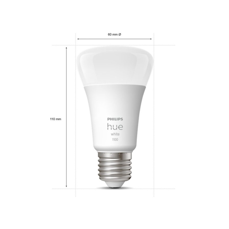 Bazinis komplektas Philips Hue WHITE 3xE27/9,5W 2700K + sujungimo įrenginys