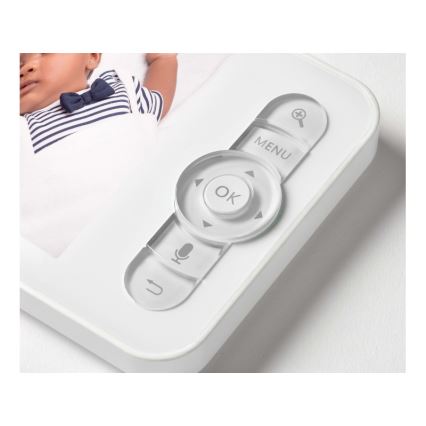 Beaba - Išmanus įkraunamas kūdikių stebėjimo komplektas su monitoriumi ZEN NIGHT 720p 5V 4000 mAh Wi-Fi baltas