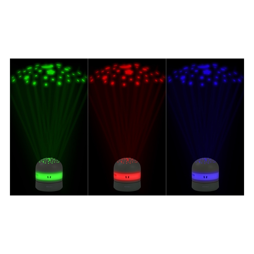 Beaba - Muzikinis projektorius PIXIE USB/5V 1300 mAh žalias