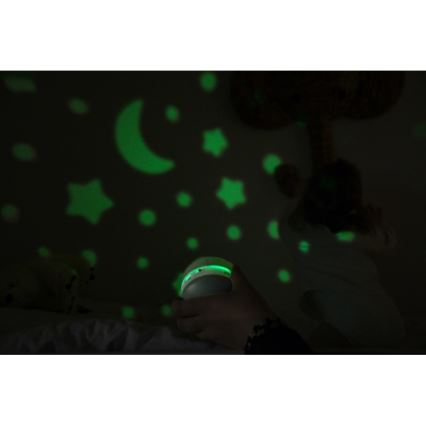 Beaba - Muzikinis projektorius PIXIE USB/5V 1300 mAh žalias