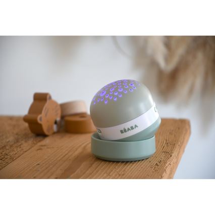 Beaba - Muzikinis projektorius PIXIE USB/5V 1300 mAh žalias