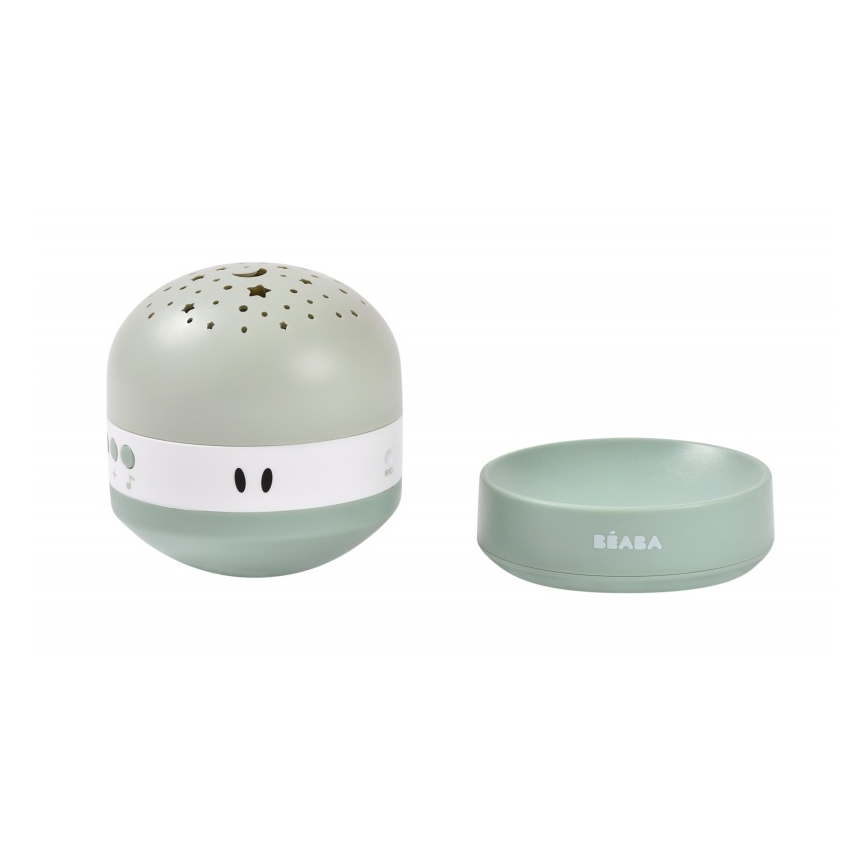 Beaba - Muzikinis projektorius PIXIE USB/5V 1300 mAh žalias