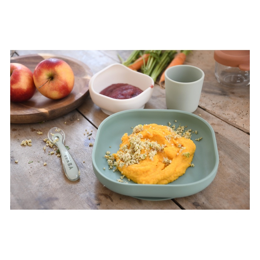 Beaba - Vaikiškas valgymo rinkinys Šalavijų žalia 4 vnt.