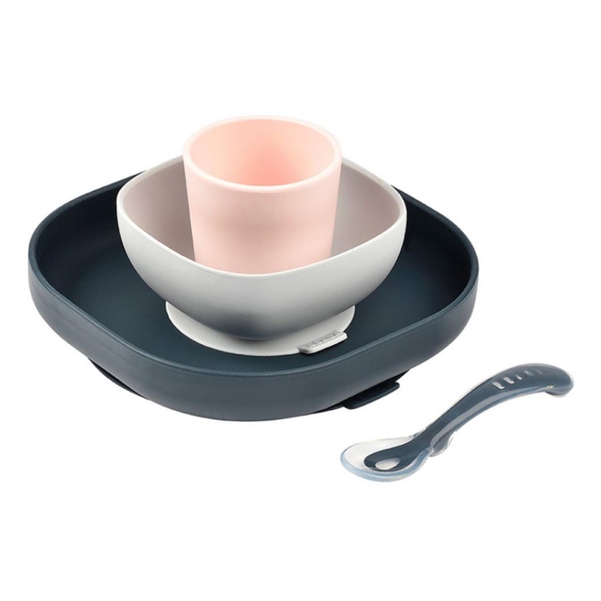 Beaba - Vaikiškų indų rinkinys Night blue, 4 vnt.