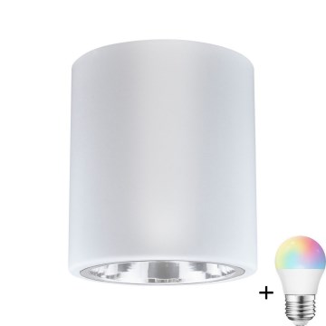 Bela LED RGBW reguliuojama prožektorius JUPITER 1xE27/6,5W/230V 2700-6500K Wi-Fi 13 cm