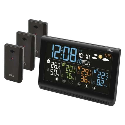 Belaidė meteostotis su trimis jutikliais 5V/3xAAA + 2xAAA