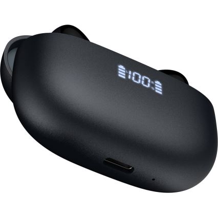 Belaidės ausinės Su ANC+ENC 300 mAh + 2x 40 mAh juodos