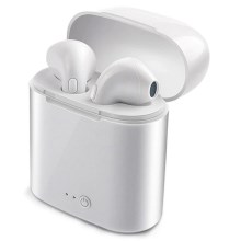 Belaidės ausinės su mikrofonu IPX2 baltos spalvos