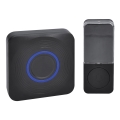 Belaidis baterijomis maitinamas durų skambutis 3V/3xAAA IP56 juoda