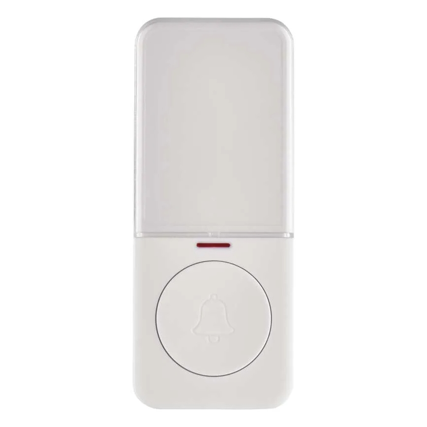 Belaidis durų skambučio mygtukas 1xCR2032 baltas