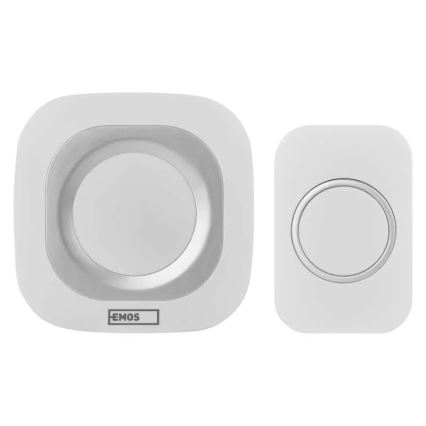 Belaidis durų skambutis 230V IP44 baltas