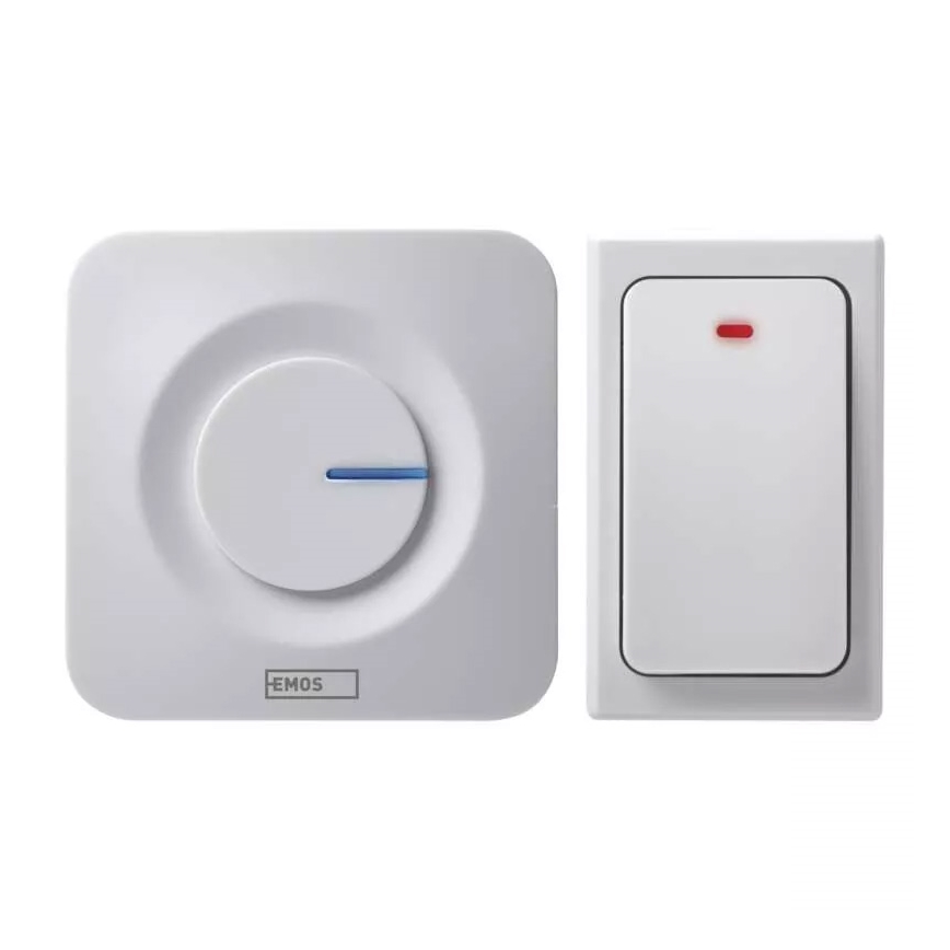 Belaidis durų skambutis 230V IP44 baltas