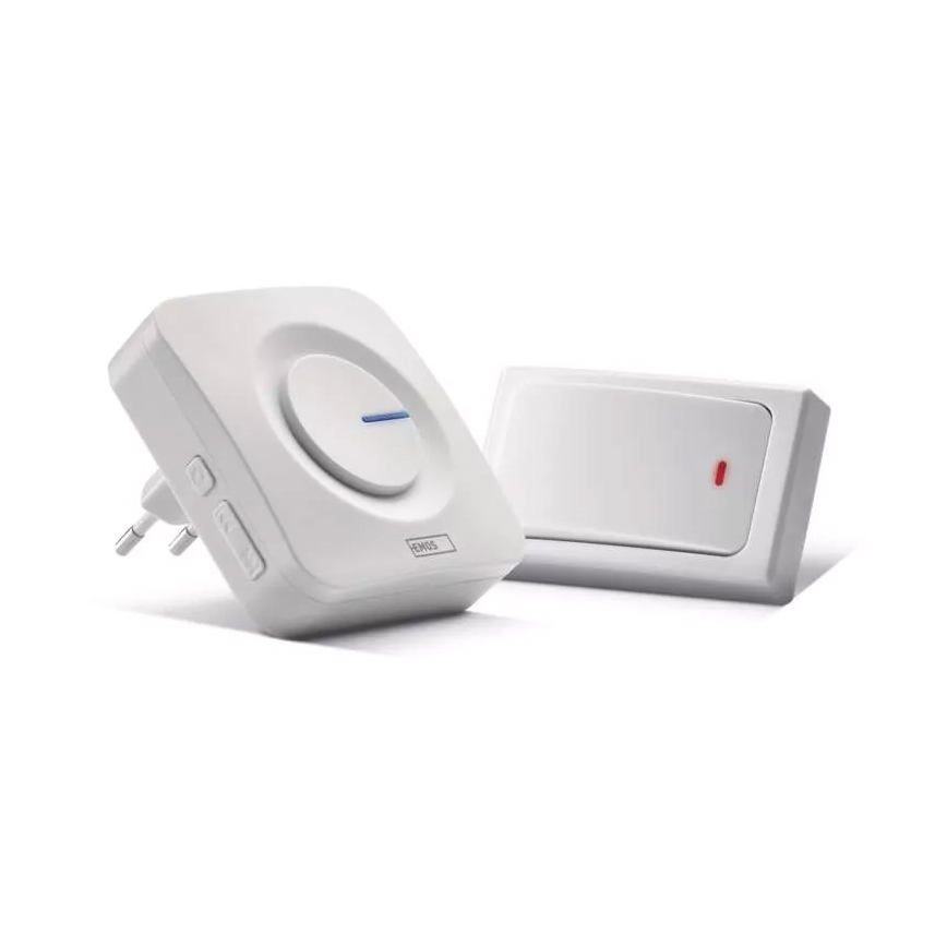 Belaidis durų skambutis 230V IP44 baltas