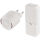 Belaidis durų skambutis į 230V tinklo lizdą + 1xCR2032 baltas