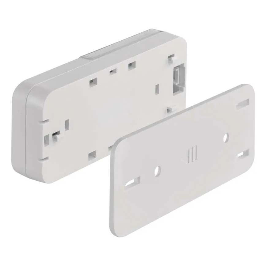 Belaidis durų skambutis į 230V tinklo lizdą + 1xCR2032 baltas