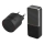 Belaidis durų skambutis, maitinamas iš 230 V rozetės, komplekte 1× CR2032, juodas