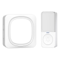 Belaidis durų skambutis su LED apšvietimu 230V IP56 balta