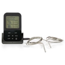 Belaidis mėsos termometras su LCD ekranu ir laikmačiu 0-250 °C