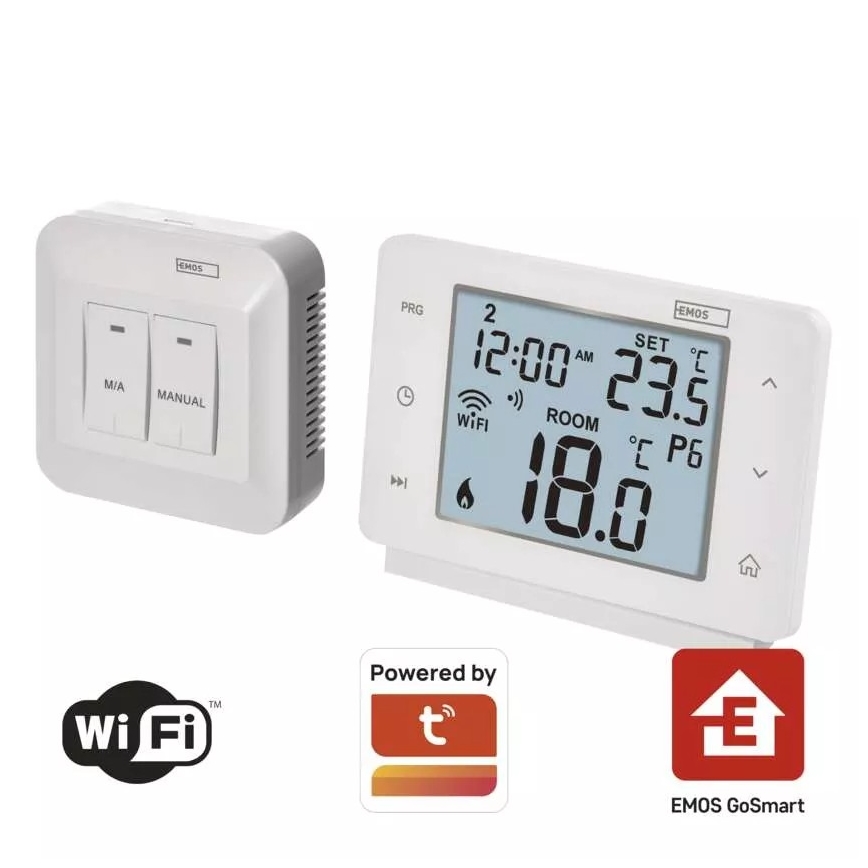 Belaidis skaitmeninis termostatas GoSmart 230V/16A Wi-FI Tuya
