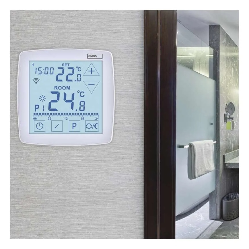 Belaidis skaitmeninis termostatas GoSmart 230V/16A Wi-FI Tuya