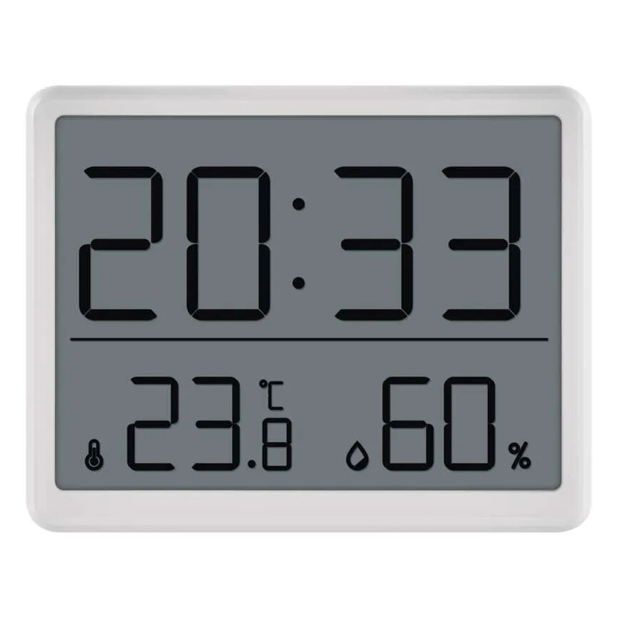 Belaidis termometras su drėgmės matuokliu 1xCR2032 balta