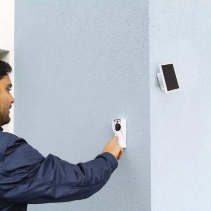 Belaidis vaizdo skambutis su saulės baterija GoSmart 4400 mAh 3xAA IP44 Wi-Fi Tuya