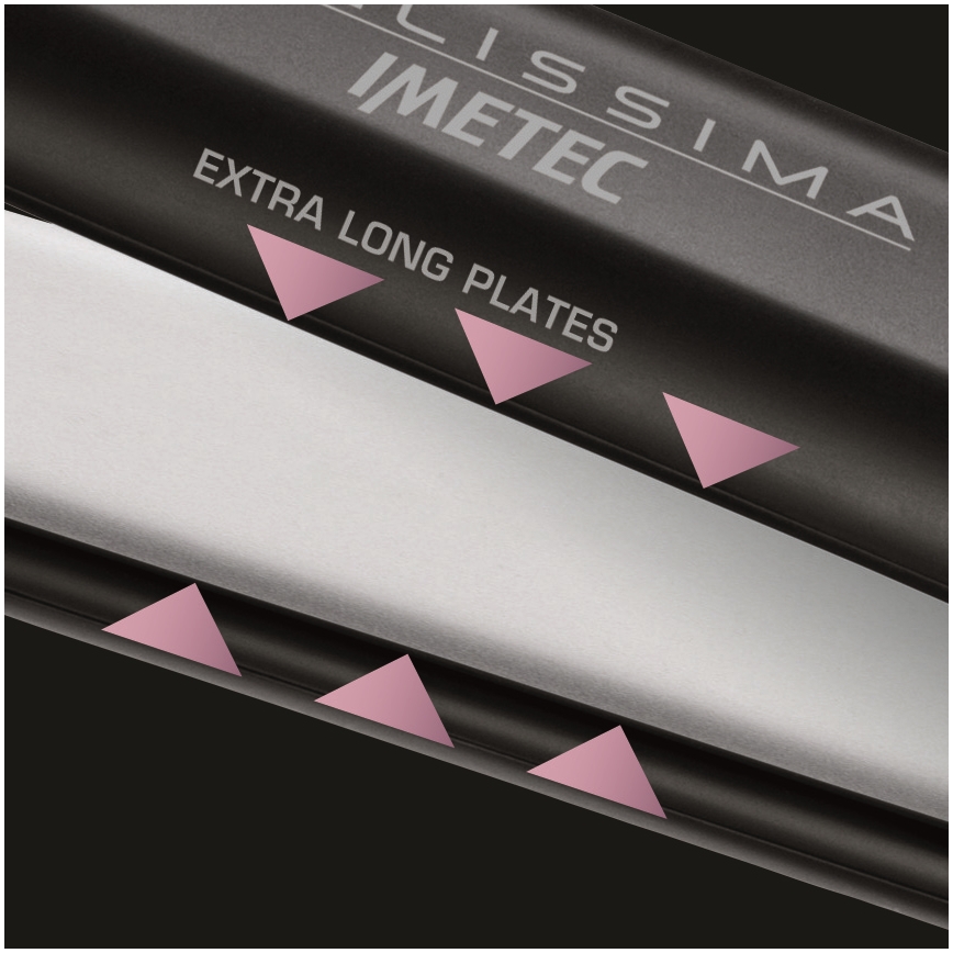 Bellissima 11140 - juodas plaukų tiesintuvas 42W/230V