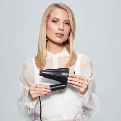 Bellissima 11872 - Kelioninis plaukų džiovintuvas B-TRAVEL 1400 W/230 V juoda/auksinė