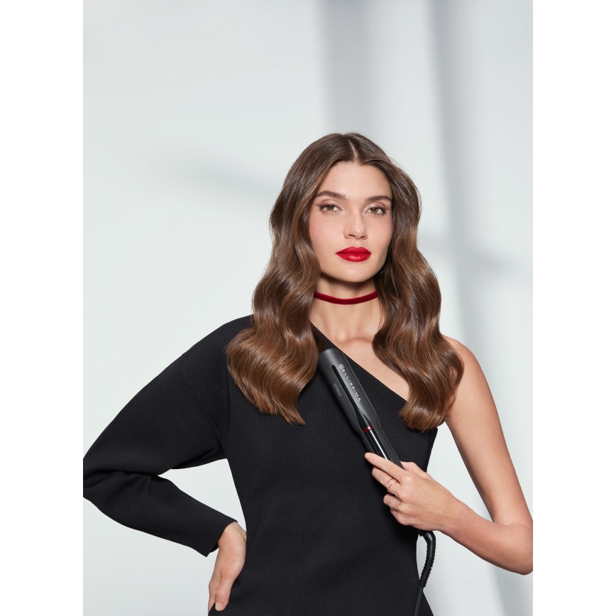 Bellissima 11948 - Infraraudonųjų spindulių plaukų tiesintuvas su LCD ekranu 60W/230V juodas