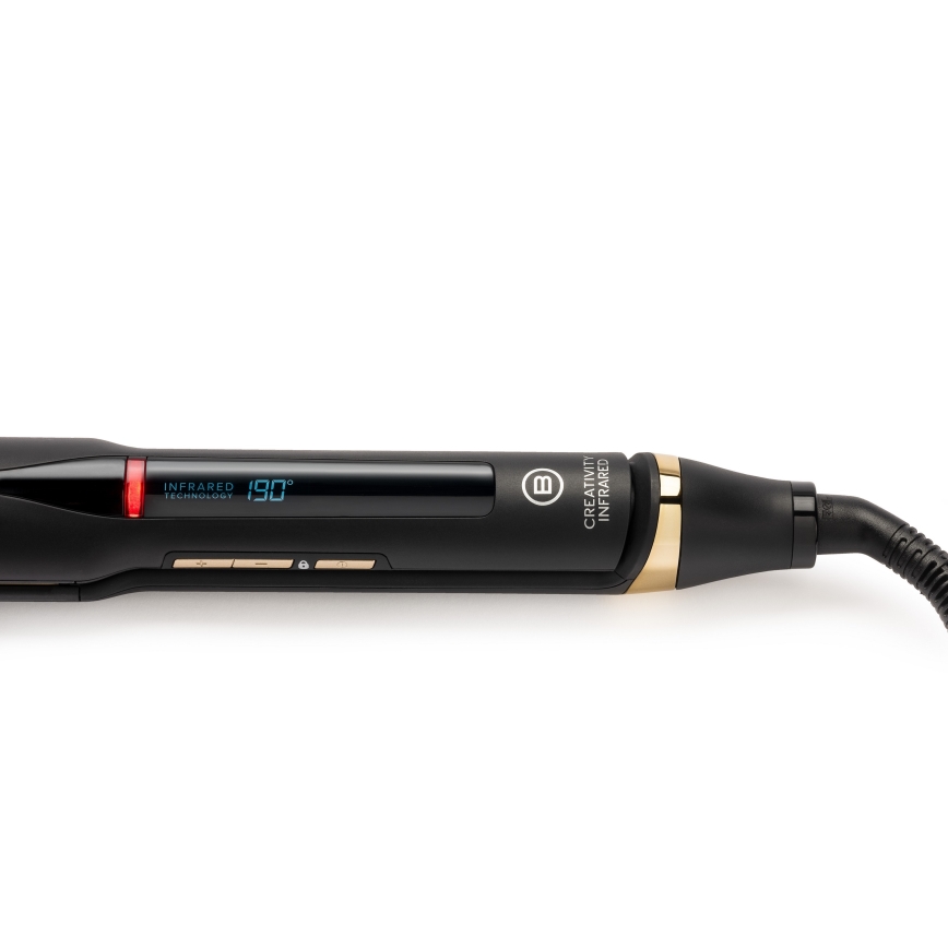 Bellissima 11948 - Infraraudonųjų spindulių plaukų tiesintuvas su LCD ekranu 60W/230V juodas