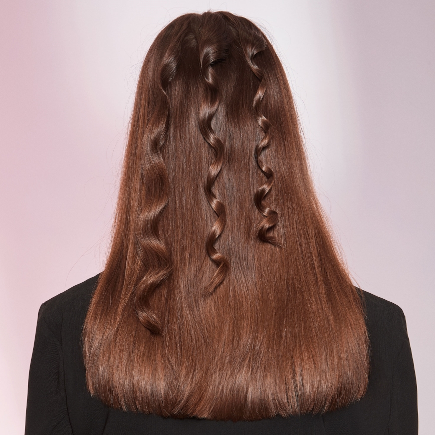 Bellissima 11949 - konusinė plaukų garbanojimo žnyplė 40W/230V juoda/rožinė