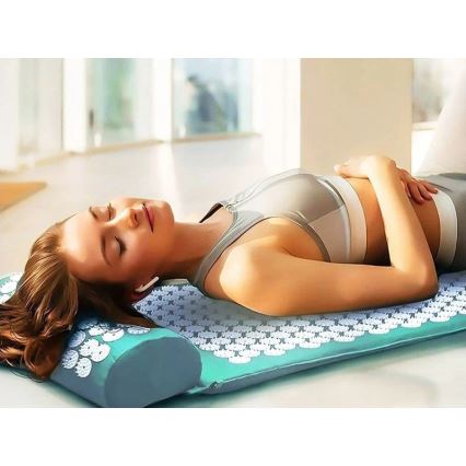 Beper - akupresūros kilimėlis ir pagalvėlė, mėtų spalvos