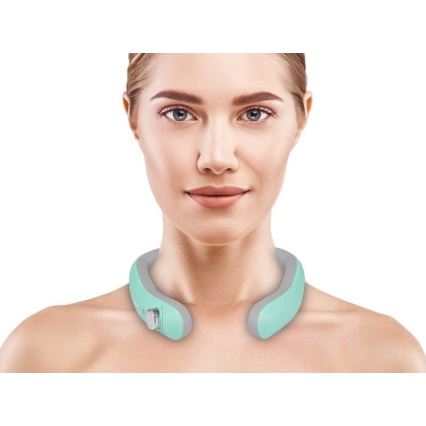 Beper - Įkraunamas kaklo masažuoklis EMS 5V/900 mAh mėtinės spalvos