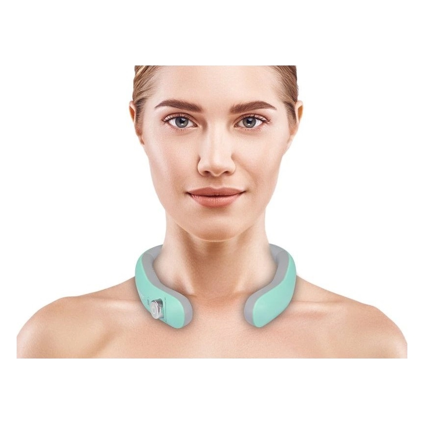 Beper - Įkraunamas kaklo masažuoklis EMS 5V/900 mAh mėtinės spalvos