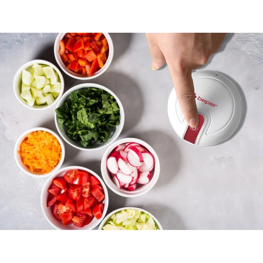 Beper - Įkraunamas smulkintuvas 30W/5V 1500 mAh 250 ml