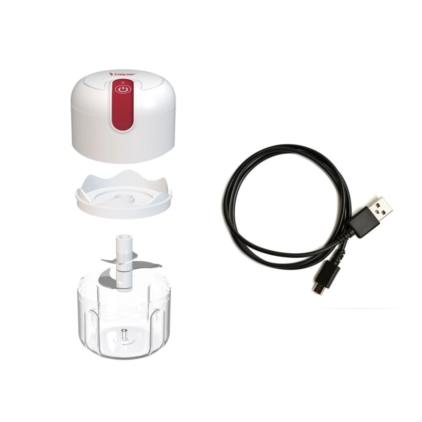 Beper - Įkraunamas smulkintuvas 30W/5V 1500 mAh 250 ml