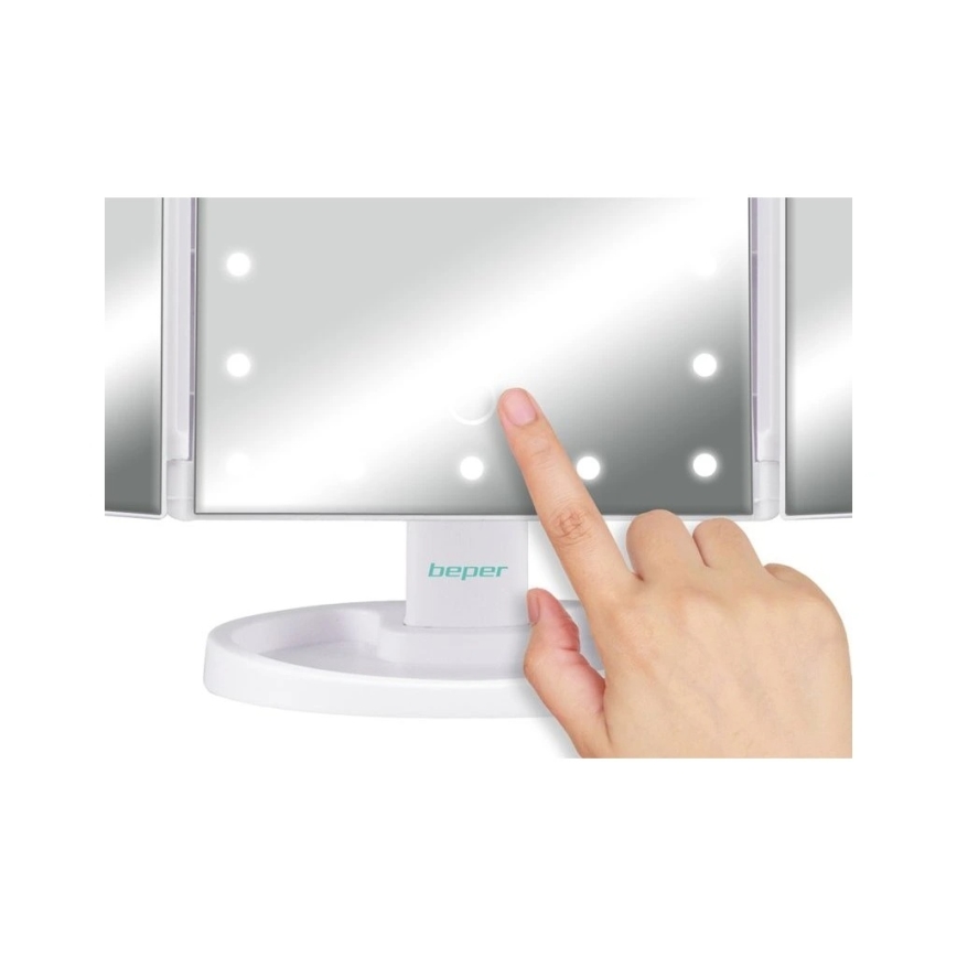 Beper - Makiažo veidrodis su LED apšvietimu 4xAAA/5V