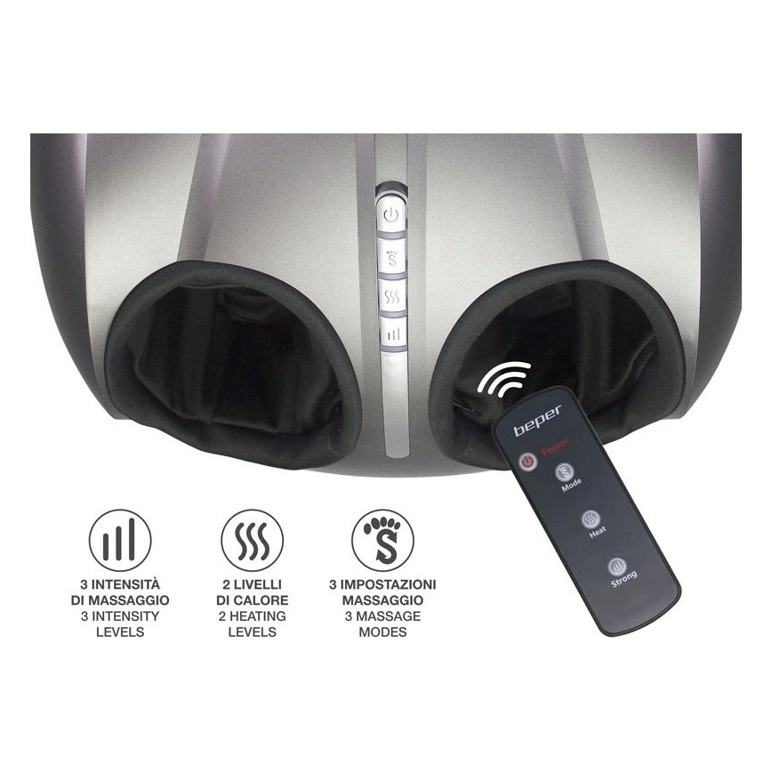 Beper - Pėdų masažuoklis SHIATSU 36W/230V + nuotolinis valdymas
